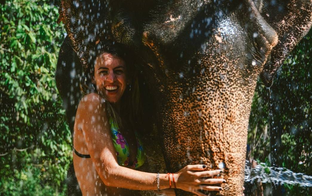 Shower with elephant