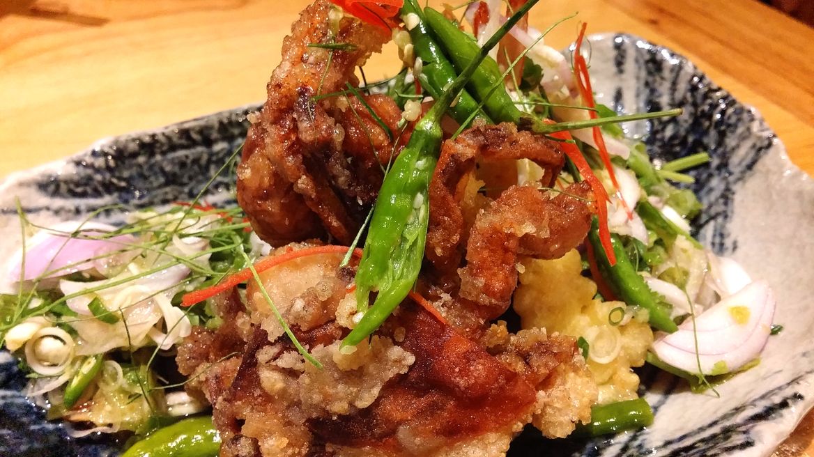 Soft shell crab salad