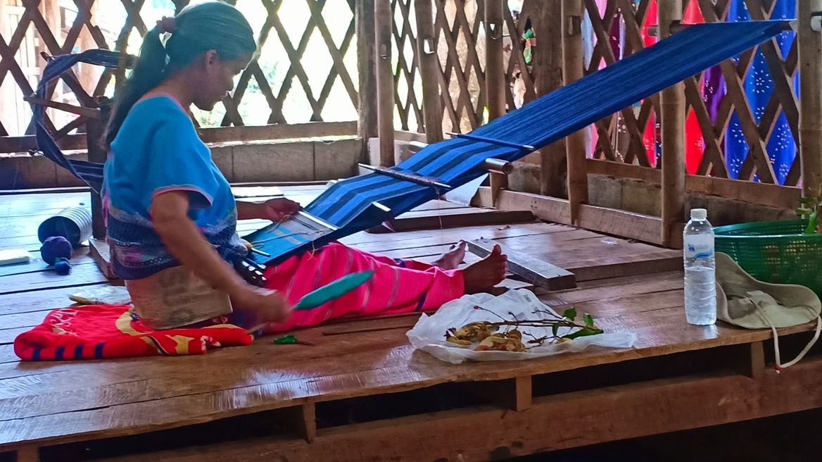 Woven clothes by Karen tribes