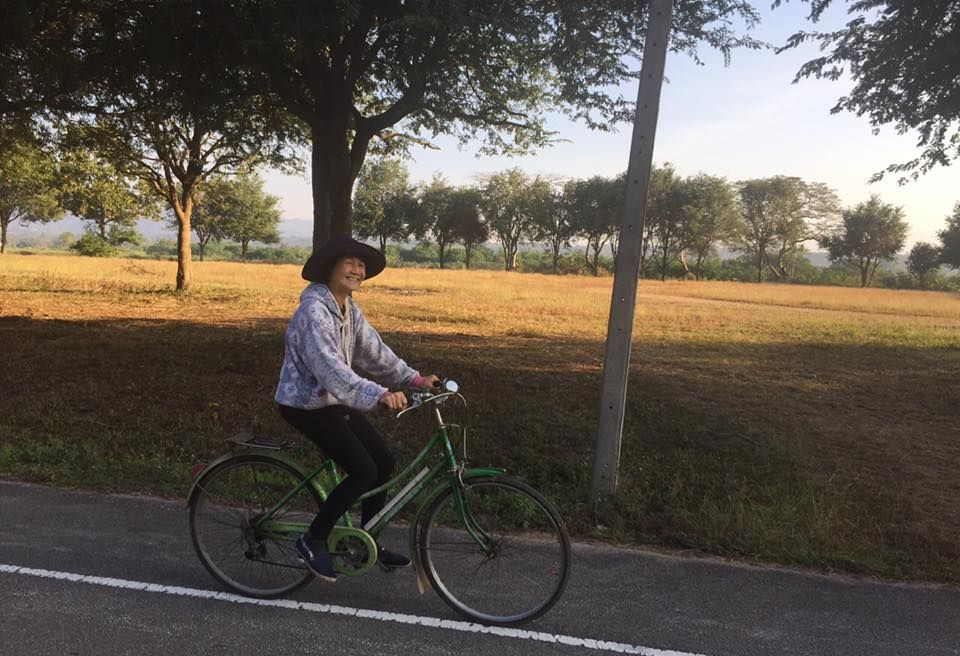 Cycling through greenery 