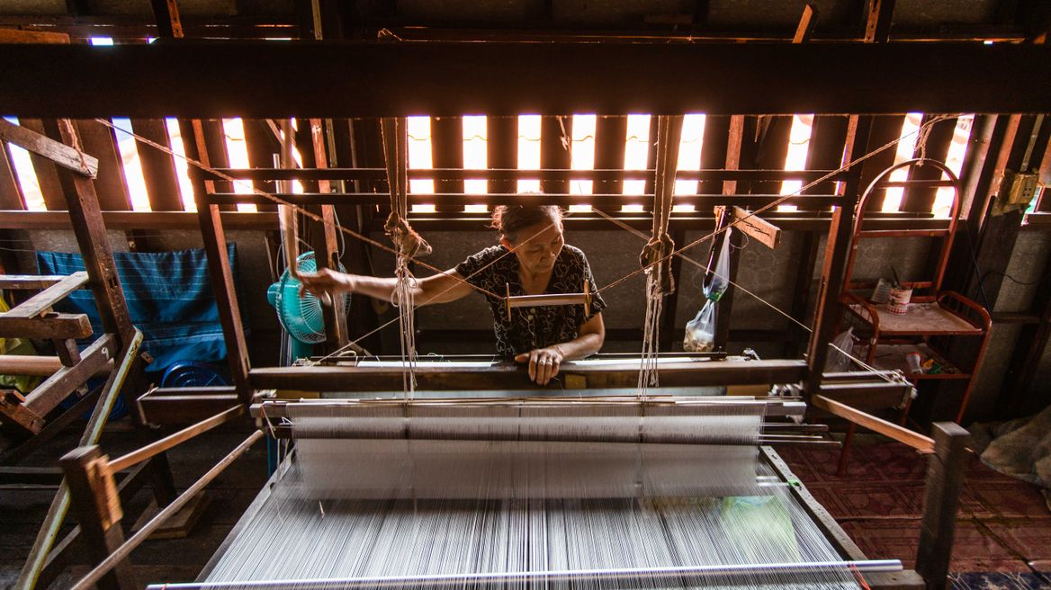 See how they make silk at Baan Krua village