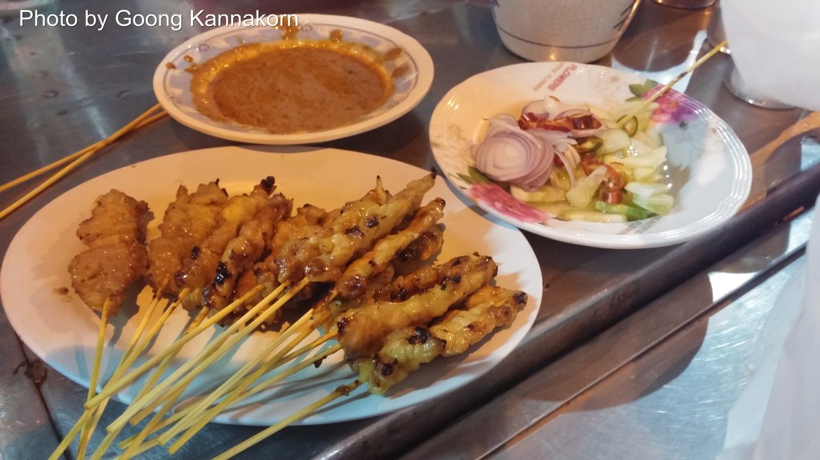 Satay Chicken with peanut sauce and cucumber sauce