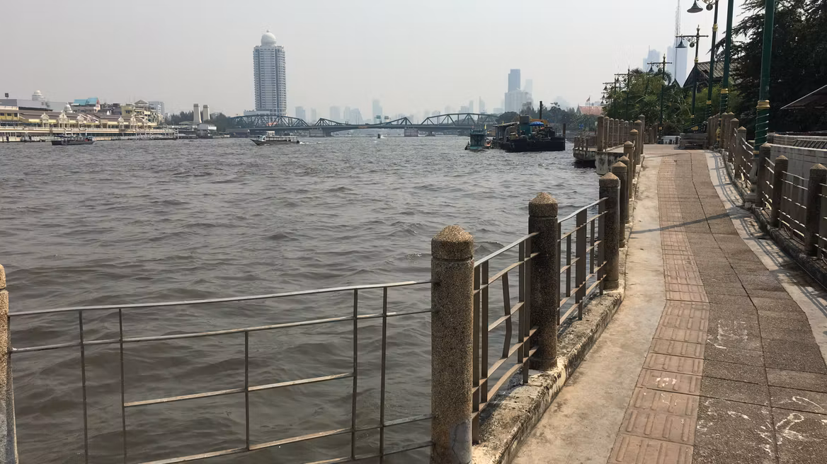 River walk along the community