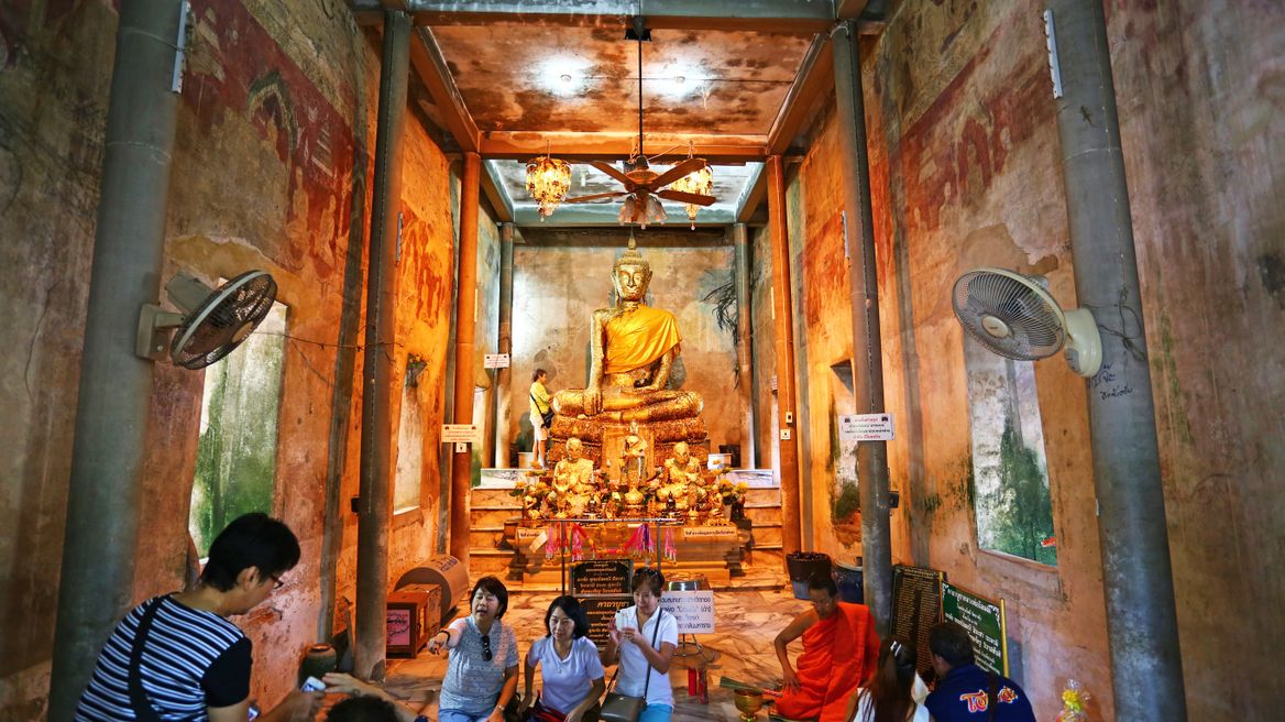 Local temple near floating market