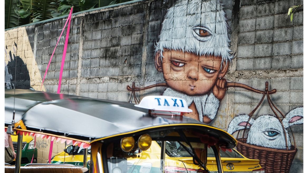 Wall Art and the creative side of the community and a shopping spree from the creative Thai souvenir shop for your friends and family.