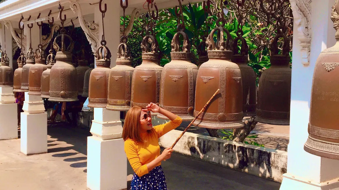 Thai's faith is .... if you hit the bells you will get the positive, far and wide famous 