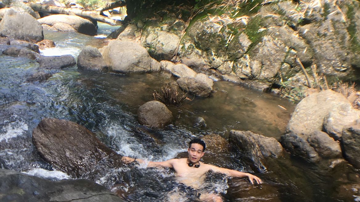 Cool off with refreshing water from the waterfalls 