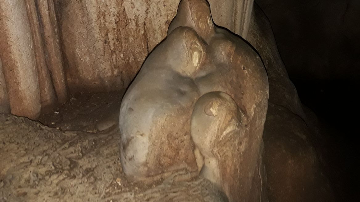 Many stones in the cave