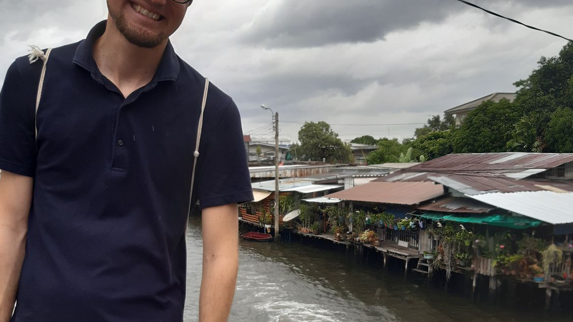 Khlong Bang Luang community is in the back.