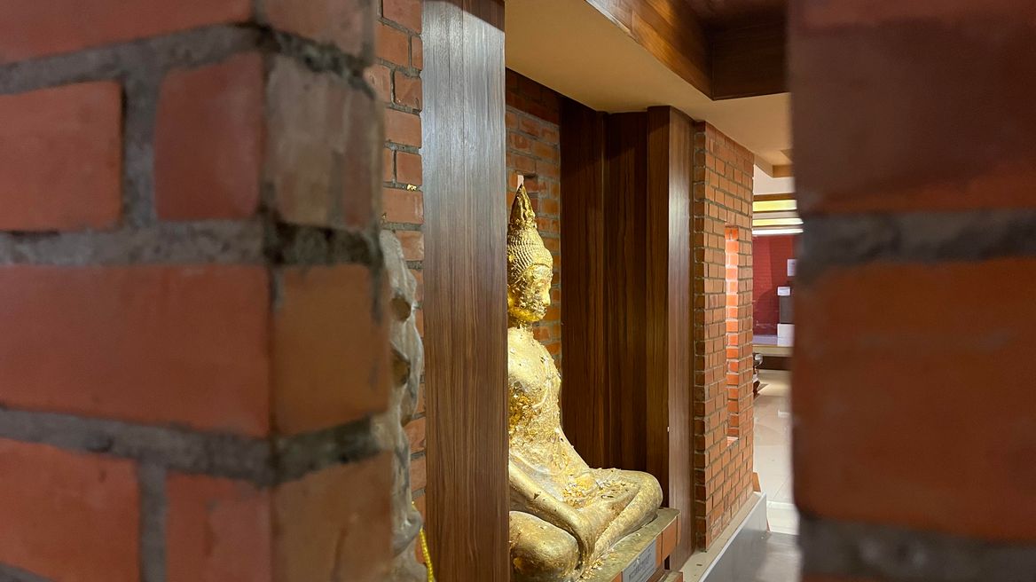 Ancient basement of Wat Nak Prok