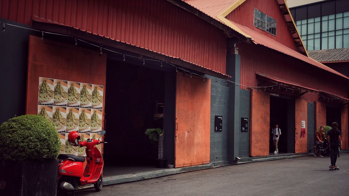 Art is all around... Once were the warehouses, now the art neighborhood.