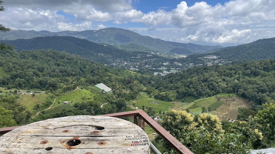 The view from the farm on a clear day
