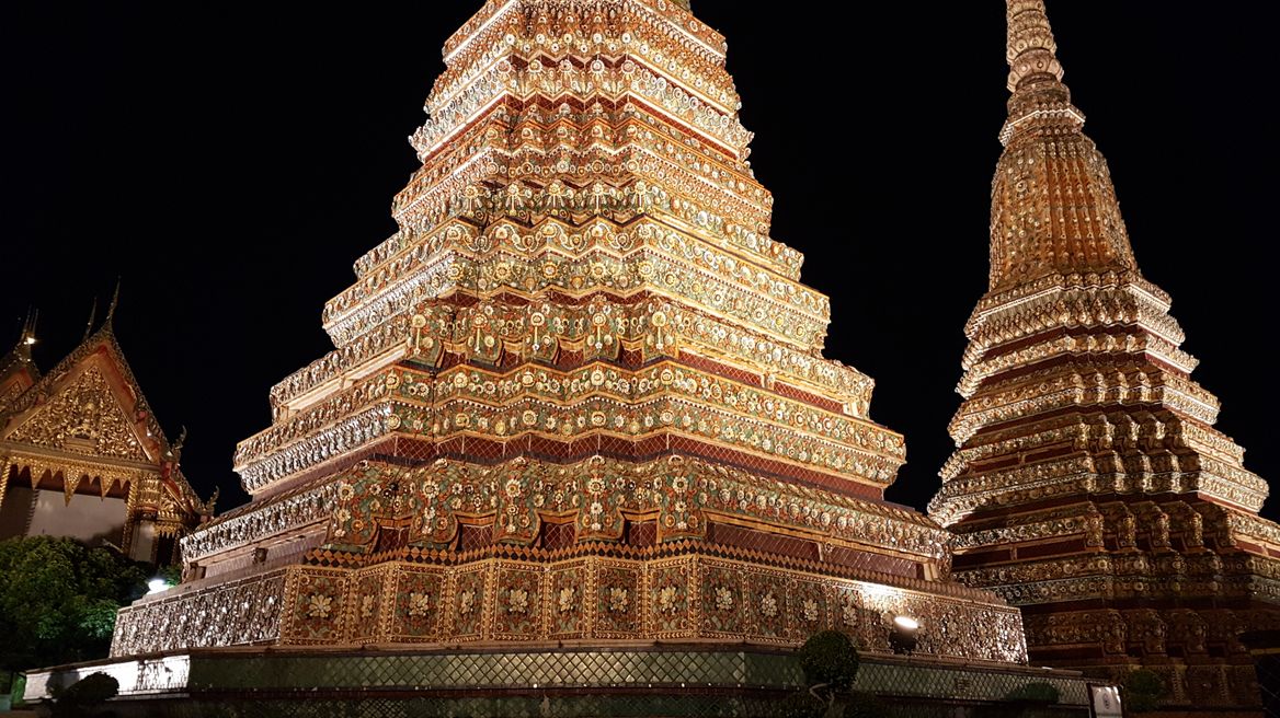 The pagodas of Wat Pho (Temple of the Reclining Buddha)