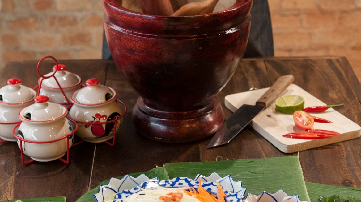 Ingredients of Thai Papaya Salad