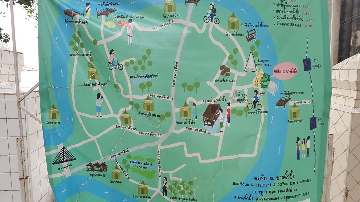 Map in Green lung bangkok