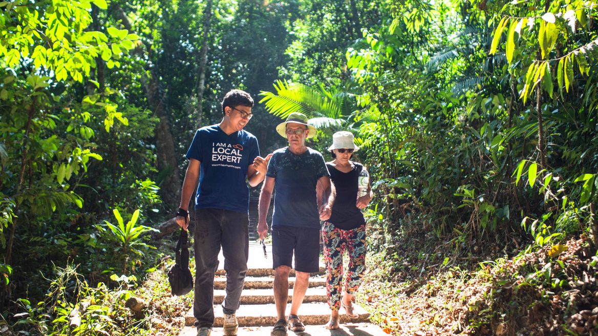 Exercise a bit by trekking through the national park