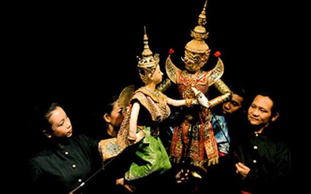 A traditional Thai puppet show restaurant at Asiatique