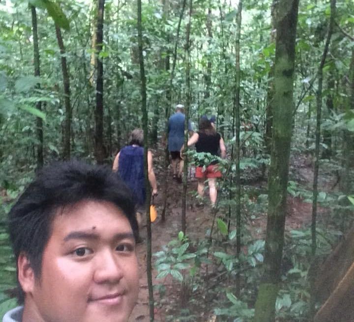 Some where in jungle for short cut way