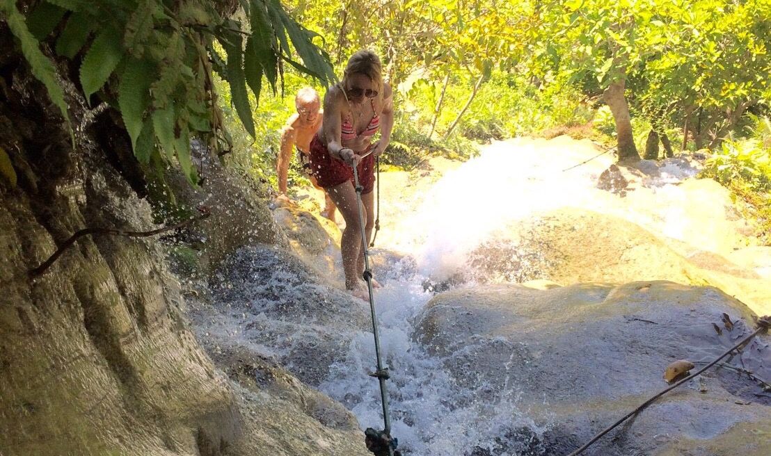 Climb on Bua Tong Waterfalls 