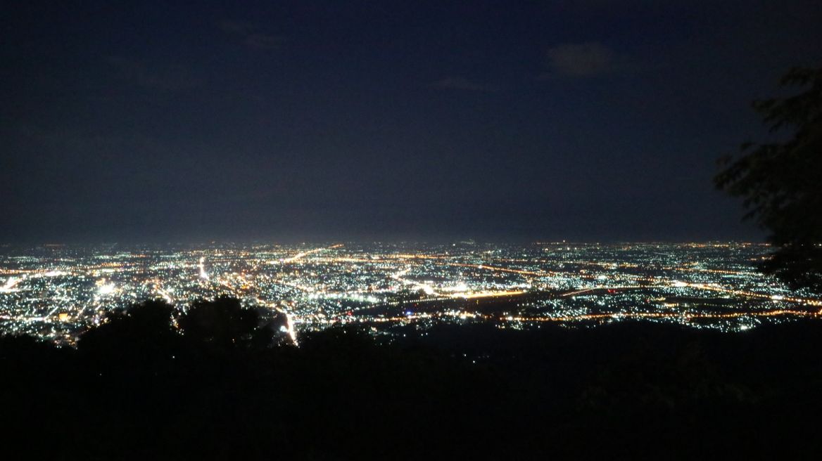 Night view from balcony