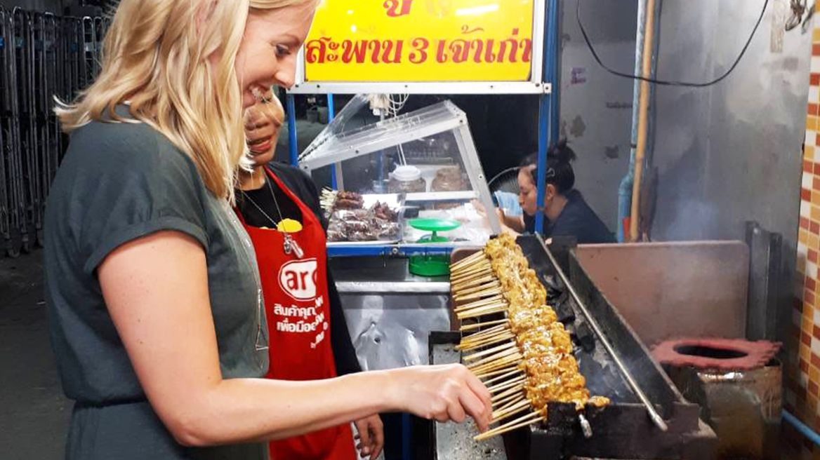 Pork Satay with secret recipe.