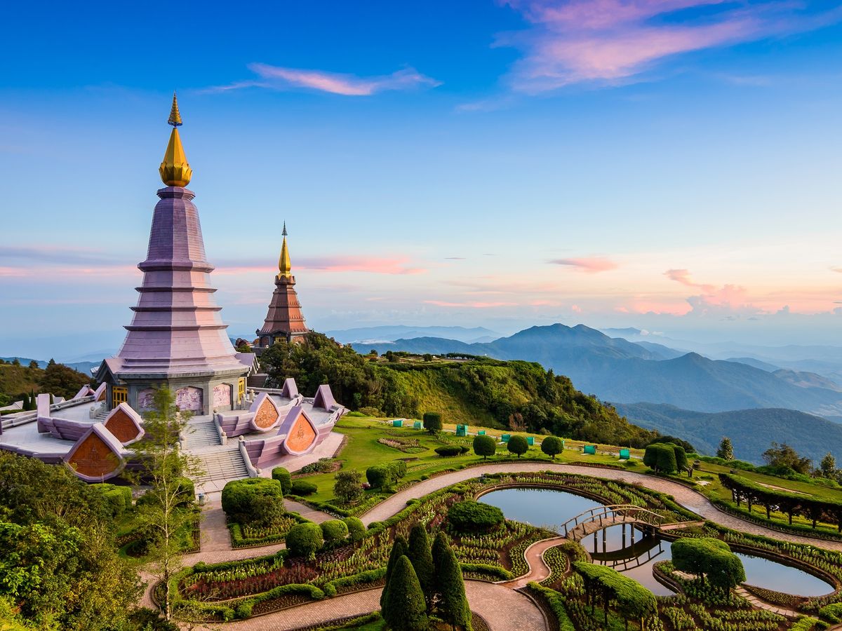 King and Queen Pagodas, Chiang Mai, Thailand 