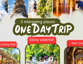 Visit Sticky Waterfall, Baan Kang Wat & Wat Umong