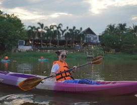 Explore Kayaking Through Mae Ping River on Sunset