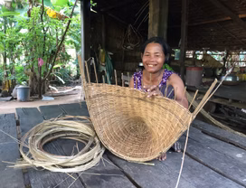 Basket Weaving in the Cambodian Countryside