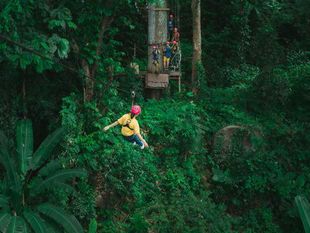 Zipline at Hanuman World Phuket with Round Trip Transfer