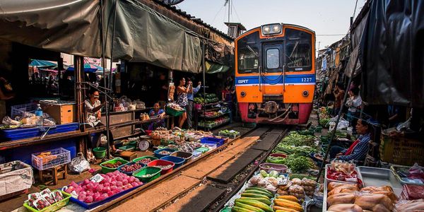 Maeklong Railway Market